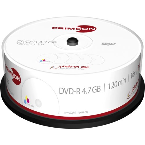 DVD-R, photo-on-disc, Inkjet Printable, PRIMEON