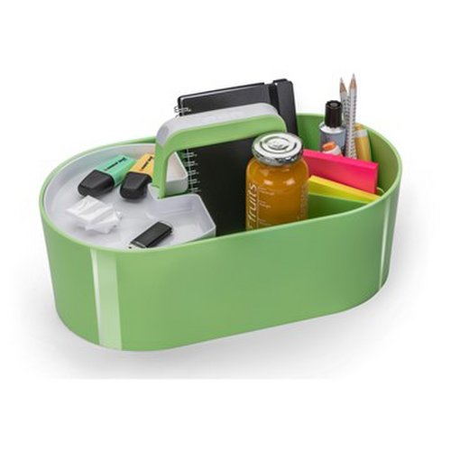 Toolbox LOFT mit herausnehmbarer Ablageschale und Tragegriff, lime green, HAN