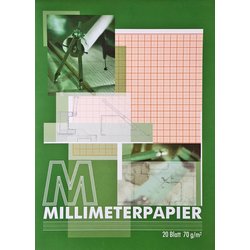 Millimeterpapier A4, 20 Blatt