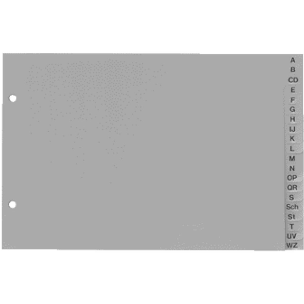 bedruckten Taben TSI 65120 Register aus Kunststoff PP A-Z bedruckten Taben TSI 65120 Register aus Kunststoff PP A-Z