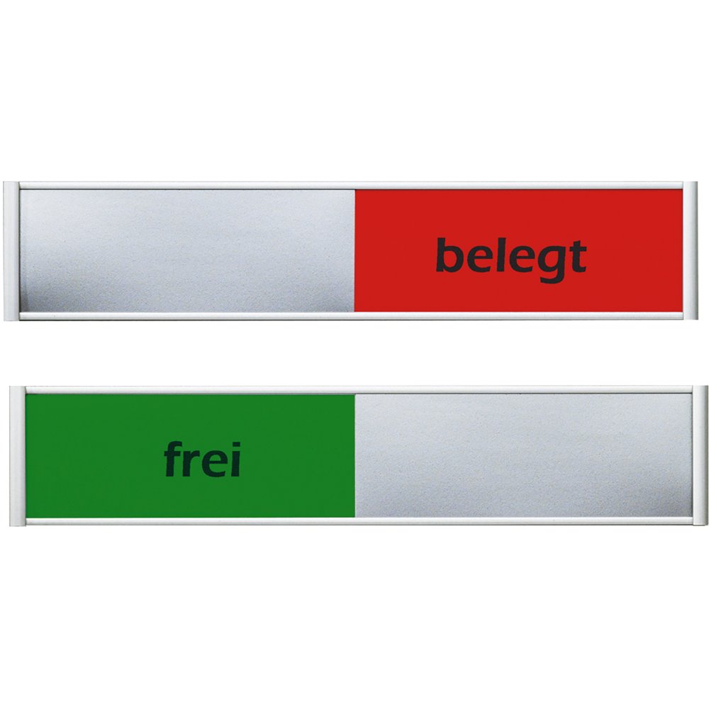 Türschild Silver Frei/Belegt bei BÜROTEC