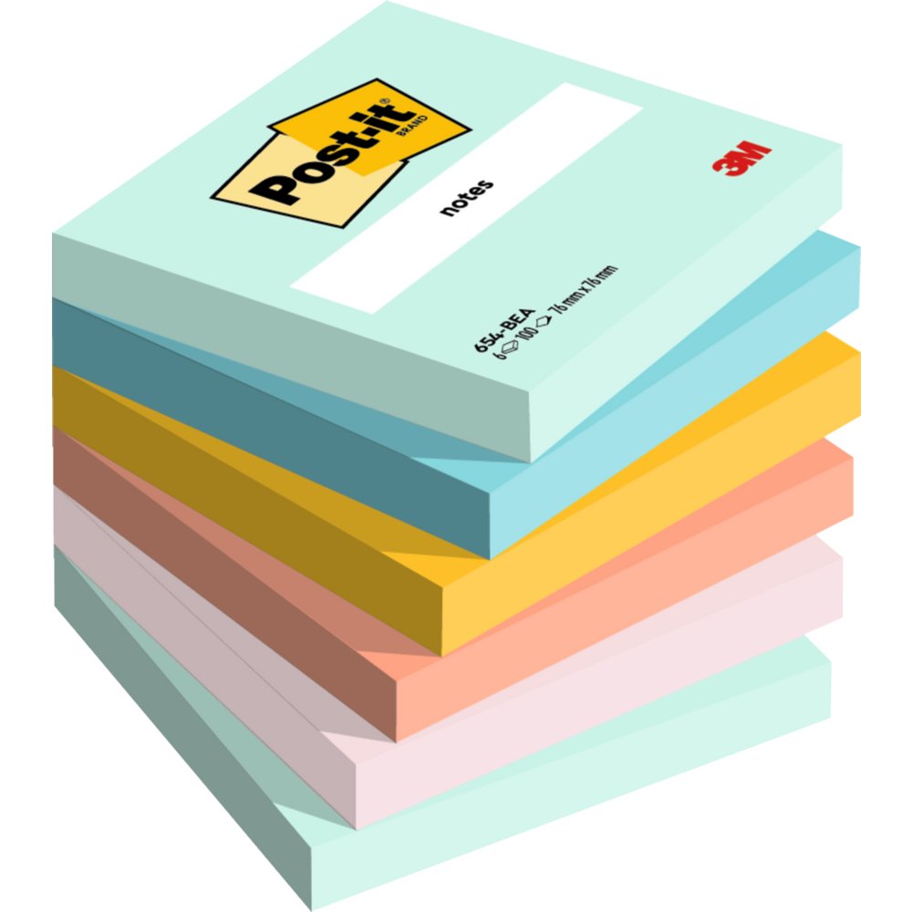 Post-it® Haftnotizblock Post-it Haftnotiz-Würfel, 76 x 76 mm, Pastell -Grüntöne