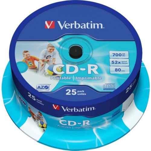 CD-R, Inkjet Printable Surface, DataLife Plus, AZO, Verbatim