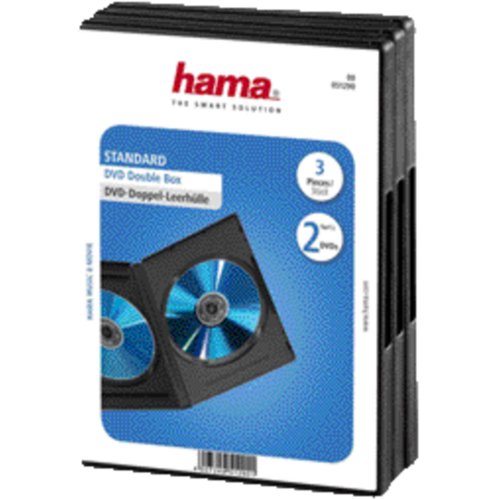 DVD-Doppel-Leerhülle schwarz, hama®