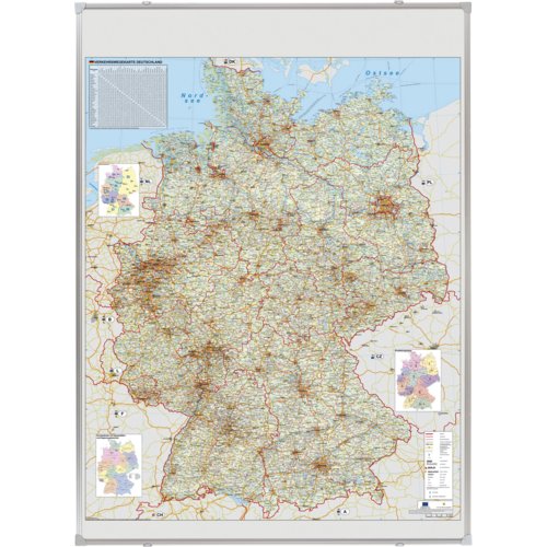 Magnet-Kartentafel Straßen Deutschland