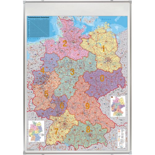 Magnet-Kartentafel PLZ Deutschland