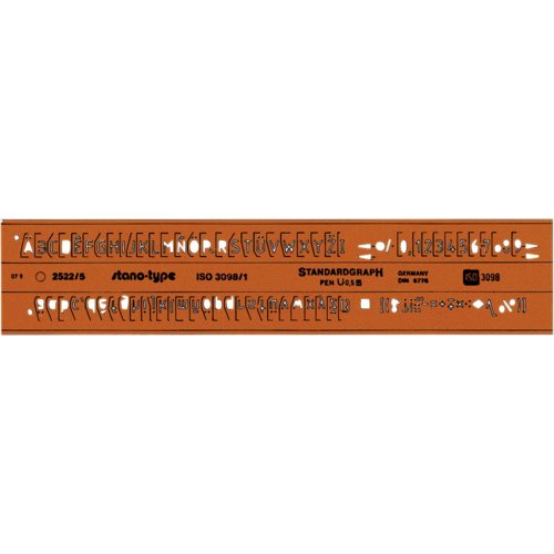 Schriftschablone stano type, STANDARDGRAPH