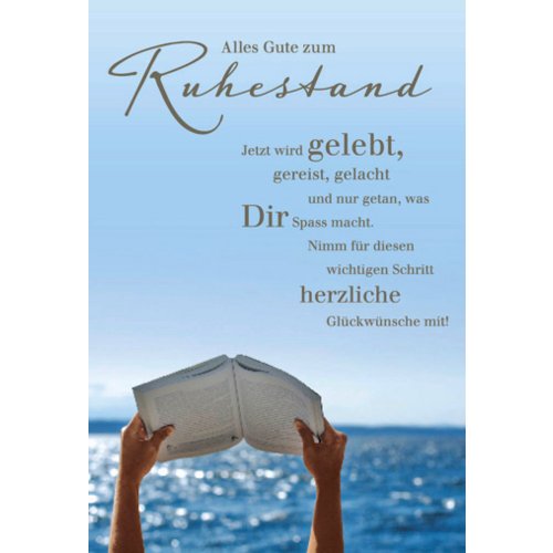 Ruhestandkarte mit Text, inkl. Umschlag