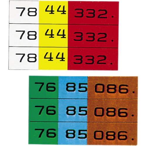Nummernetikett, dreifache Ziffer, HERMA