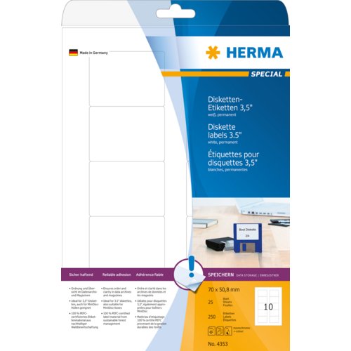 Etiketten HERMA SPECIAL für Datenträger