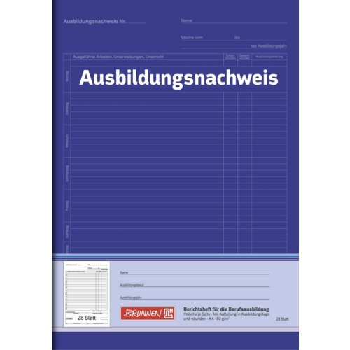 Ausbildungsnachweisheft Wochenbericht