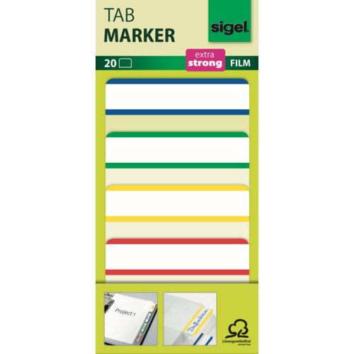 Tab Marker, Film, extra strong, sigel