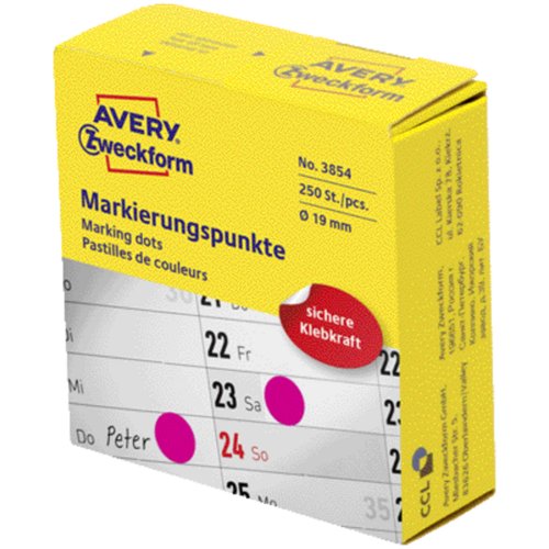 Markierungspunkte auf Rolle