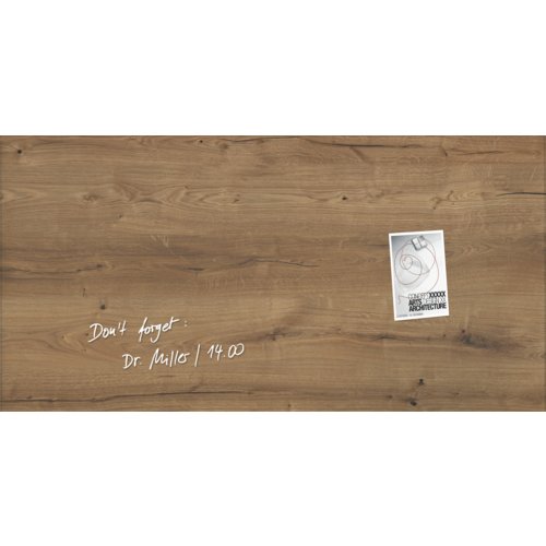 Glas-Magnetboard Artverum Design Natural-Wood