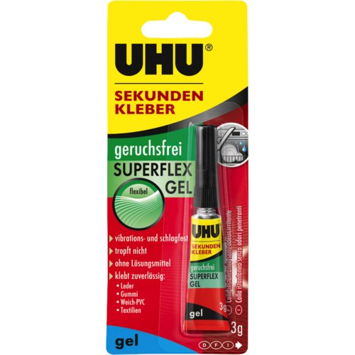 SEKUNDEN-ALLESKLEBER geruchsfrei SUPERFLEX GEL, UHU®