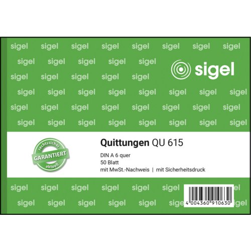 Quittung, sigel