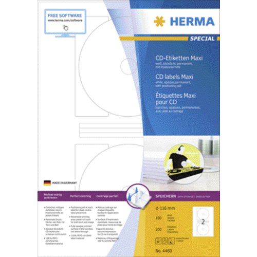CD-Etikett Glossy, blickdicht
