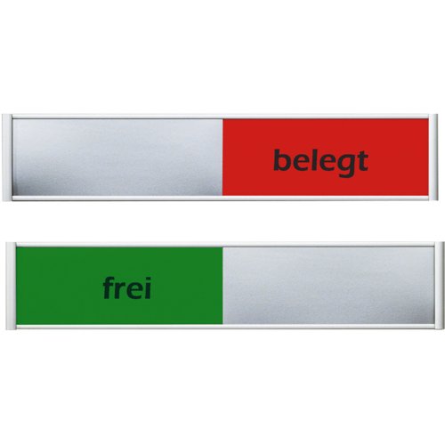 Türschild Silver Frei/Belegt