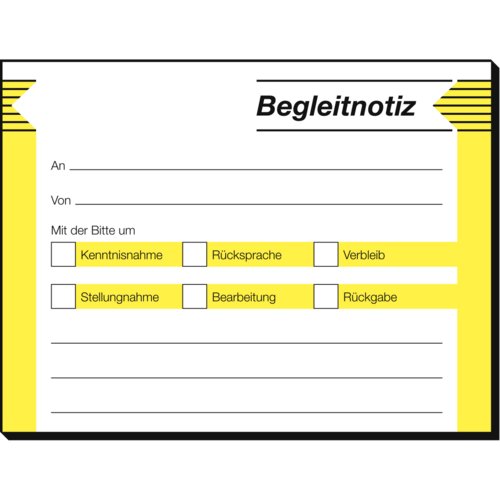 Begleitnotiz, sigel