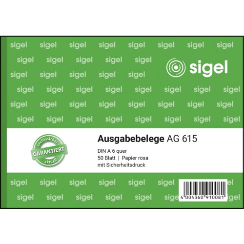 Ausgabebeleg, sigel