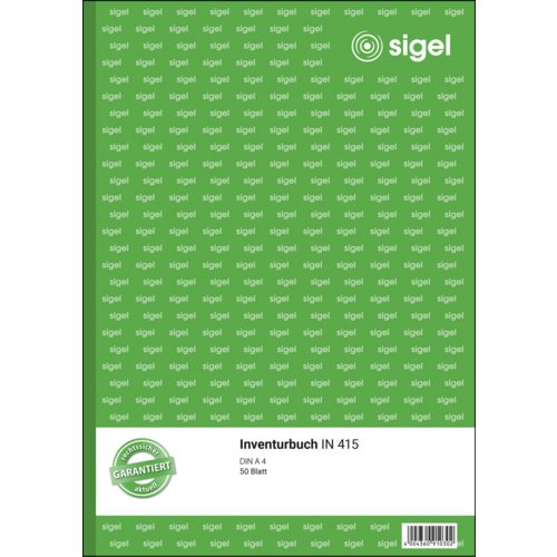 Inventurbuch, sigel