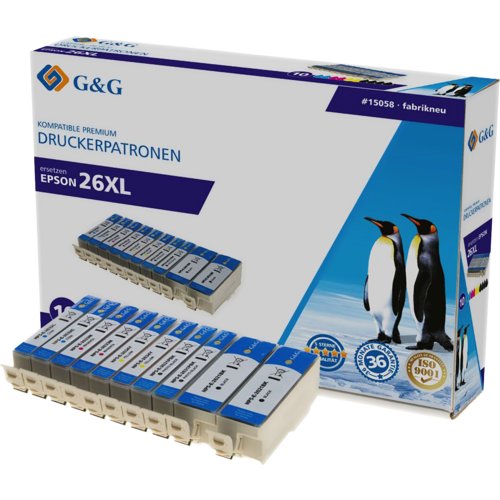 MultipackInkjetpatrone kompatibel zu EPSON Multipack 26XL, G&G