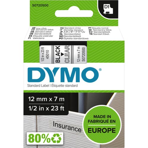 D1-Schriftbandkassette, 12 mm, DYMO®