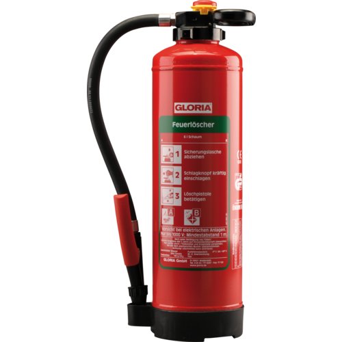 Schaumkolbenkartuschen-Feuerlöscher SK6PRO mit Wandhalter, GLORIA