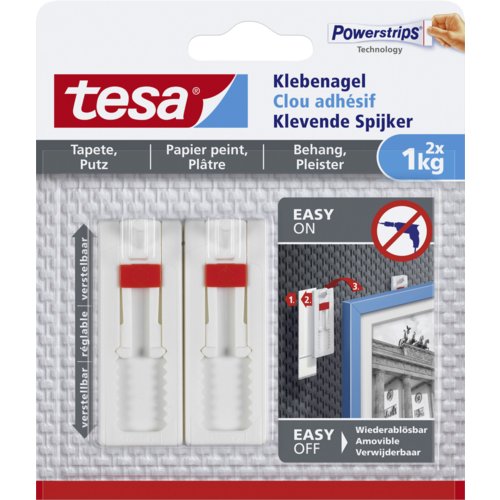 Verstellbarer Klebenagel für Tapete und Putz, tesa®