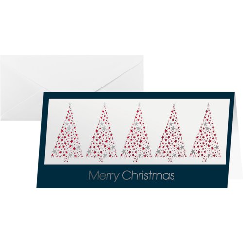 Weihnachts-Karte mit Umschlag, 10er Set, sigel