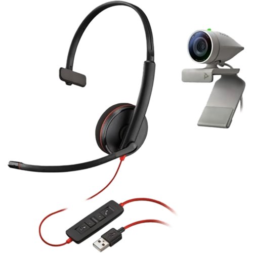 Poly Studio P5 Webcam Bundle mit Blackwire 3210