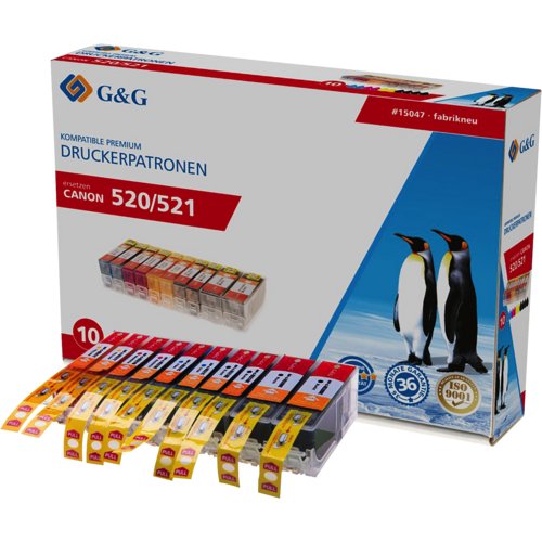 Inkjetpatrone kompatibel zu Canon CLI-521 / PGI-520 Multipack, G&G