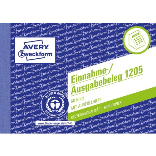 Einnahme-/Ausgabebeleg mit Dokumentendruck, AVERY Zweckform®