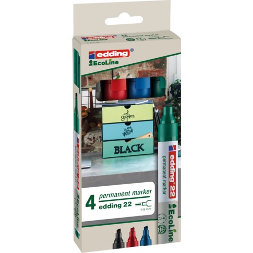 Permanentmarker 22 EcoLine, Keilspitze, edding® EcoLine