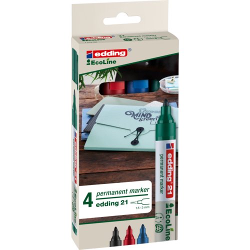 Permanentmarker 21 EcoLine, Rundspitze, edding® EcoLine