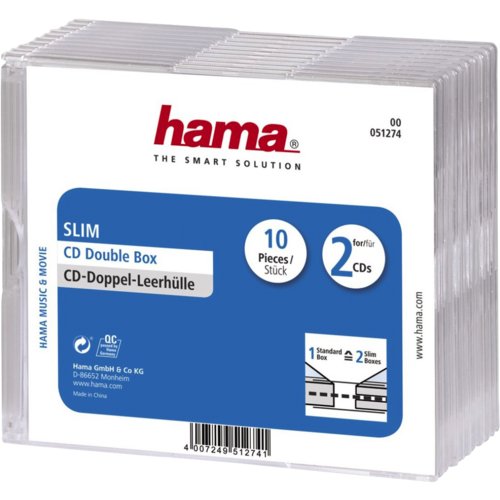 CD-/DVD Leerhülle Slim Double