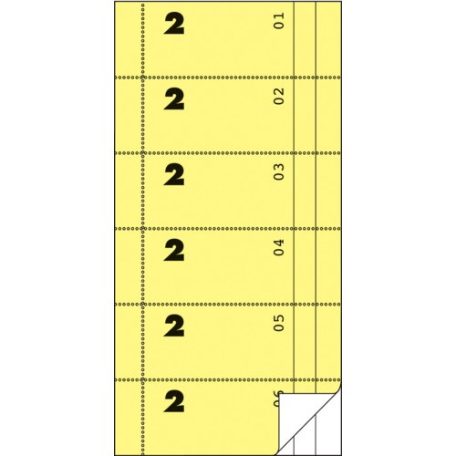 Bonbuch, 300 Bons, mit Kellner-Nr. 1 - 6