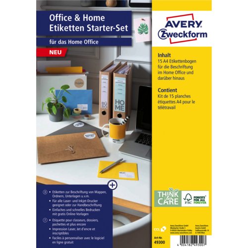 Etiketten Starter-Set für das Home Office