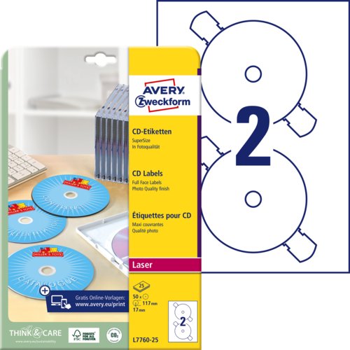 CD Etiketten SuperSize, AVERY Zweckform®