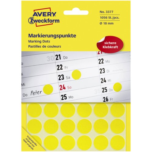 Markierungspunkt, farbig, AVERY Zweckform®