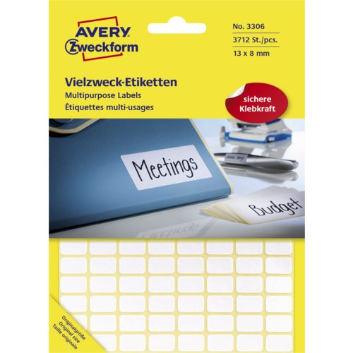 Vielzweck Etiketten, handbeschriftbar