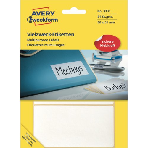 Vielzweck Etiketten, handbeschriftbar, AVERY Zweckform®