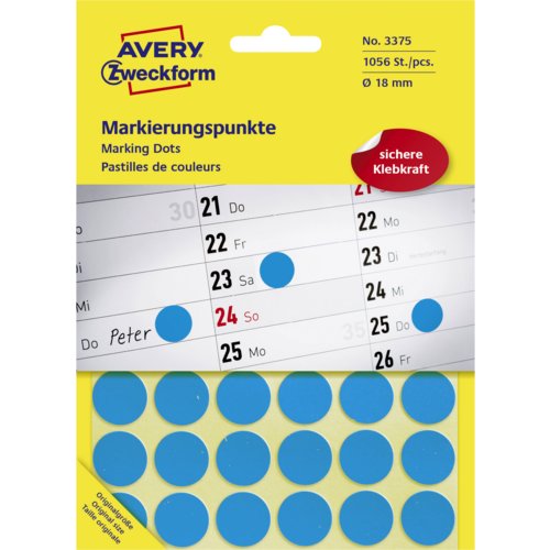 Markierungspunkt, farbig, AVERY Zweckform®