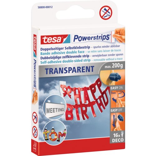 Powerstrips® transparent Deco, tesa®