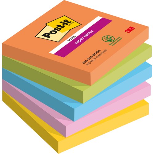 Post-it® Super Sticky Notes 654 Boost Collection