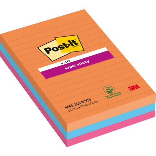 Super Sticky Notes Boost Collection, liniert