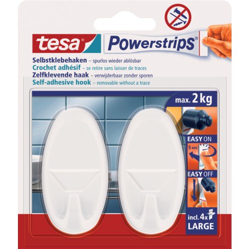 Powerstrips® Haken Large, oval, tesa®