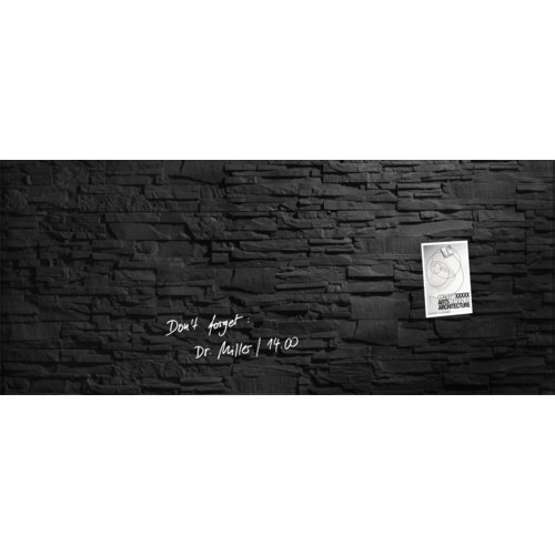 Glas-Magnetboard Artverum Design Schiefer-Stone