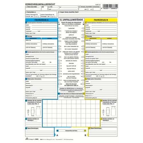 Europäischer Verkehrs-Unfallbericht, RNKVERLAG
