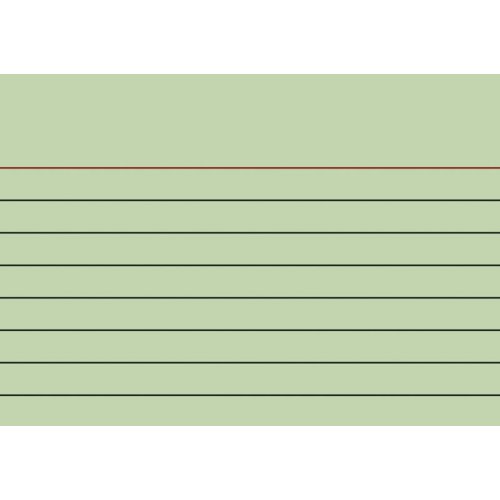 Karteikarte mit einfacher roter Kopflinie